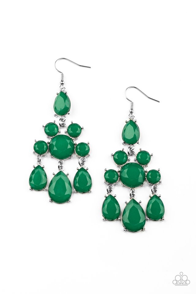 Afterglow Glamour - Green - Paparazzi Earring Image
