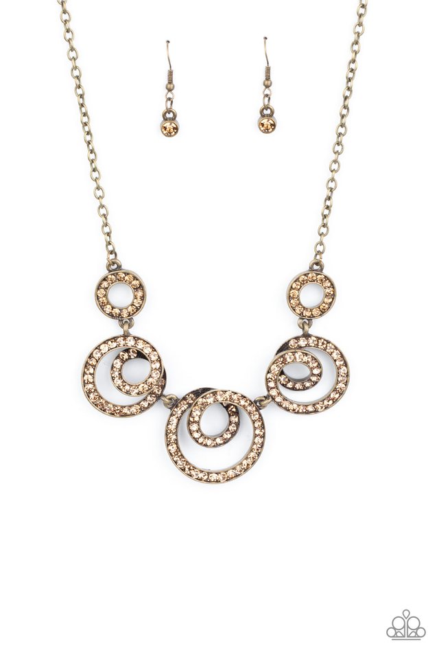 Total Head-Turner - Brass - Paparazzi Necklace Image