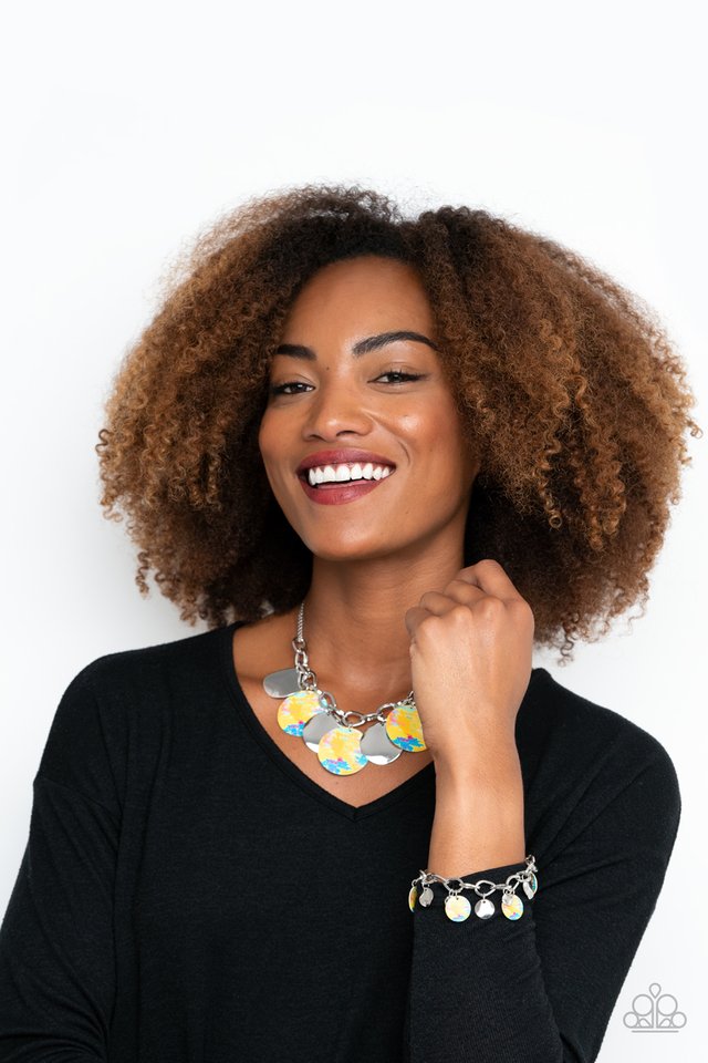 Teasingly Tie Dye - Yellow - Paparazzi Bracelet Image