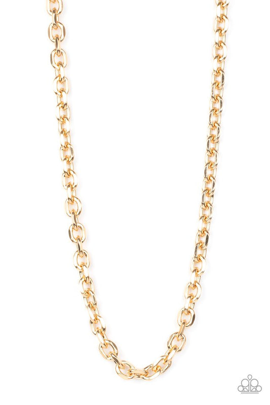 Steel Trap - Gold - Paparazzi Necklace Image