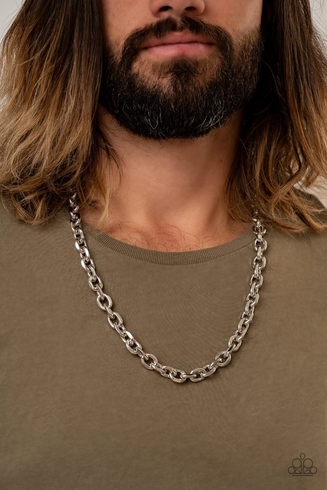 Steel Trap - Silver - Paparazzi Necklace Image