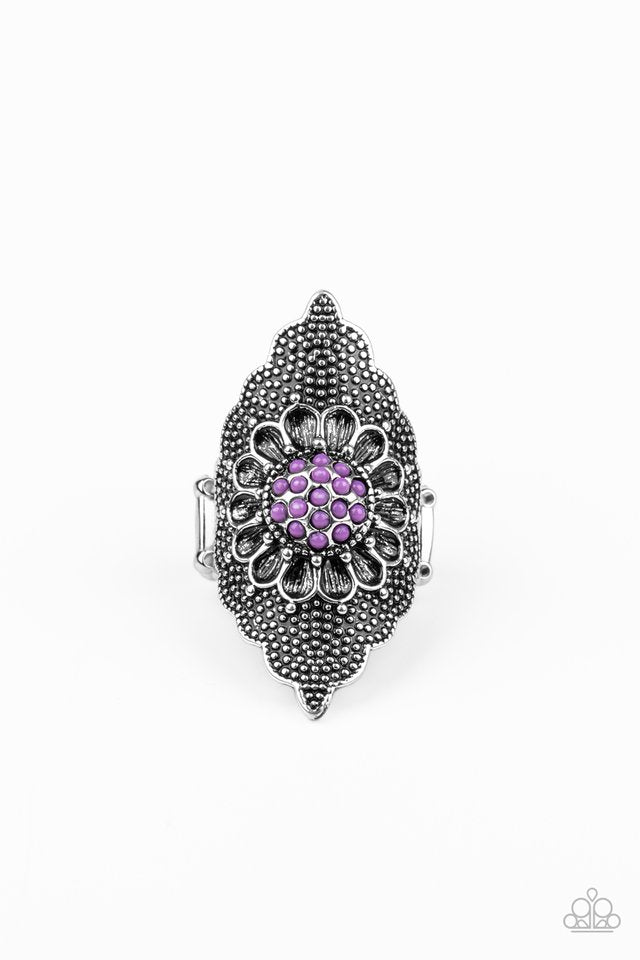 Wildly Wallflower - Purple - Paparazzi Ring Image