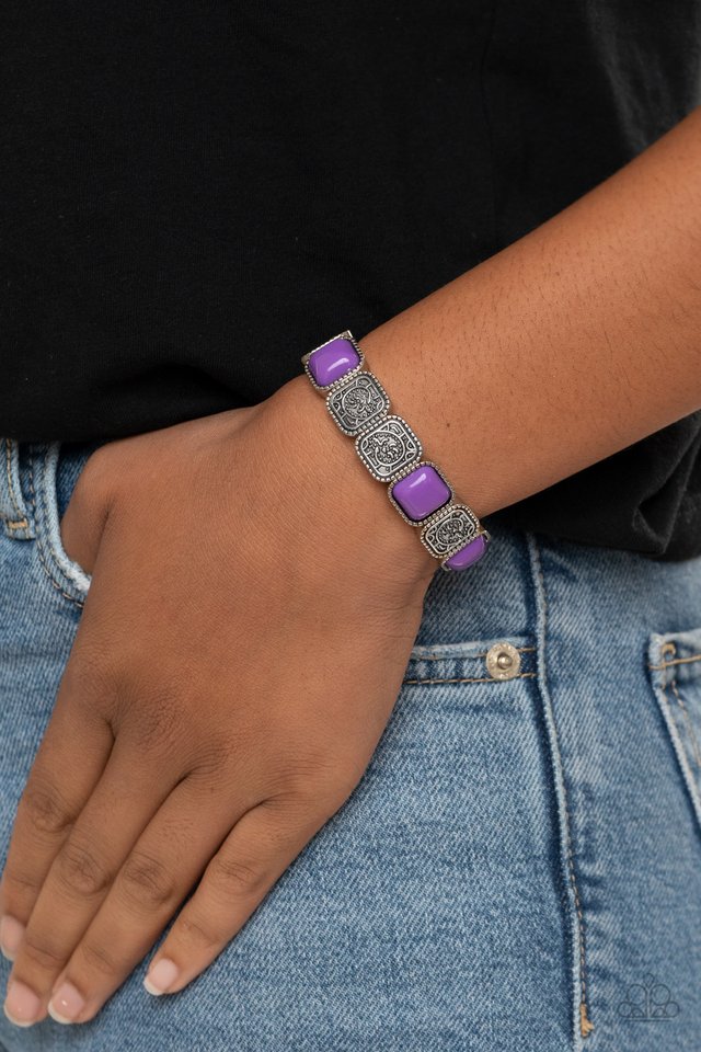 Trendy Tease - Purple - Paparazzi Bracelet Image