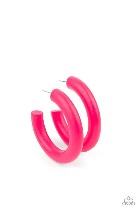 Woodsy Wonder - Pink - Paparazzi Earring Image