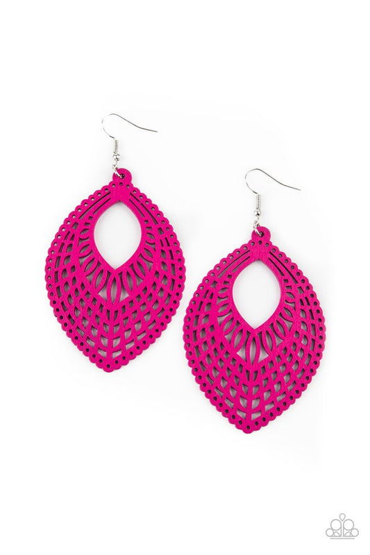 One Beach At A Time - Pink - Paparazzi Earring Image