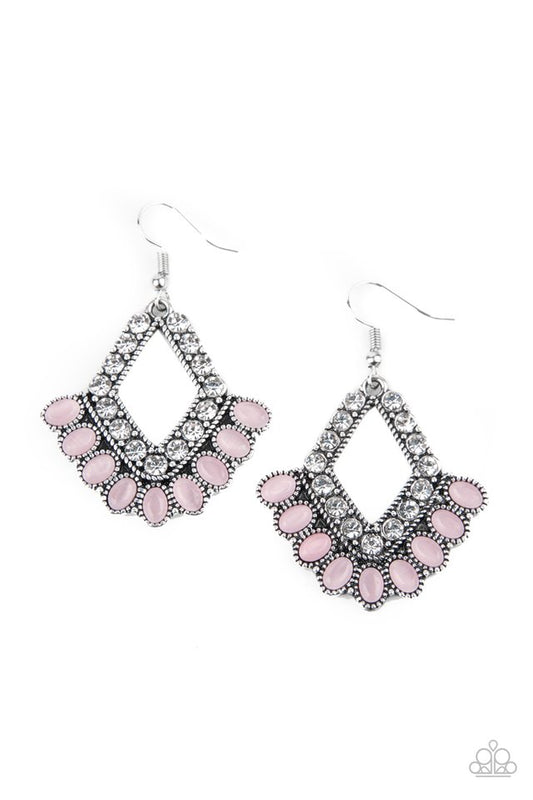 Just BEAM Happy - Pink - Paparazzi Earring Image