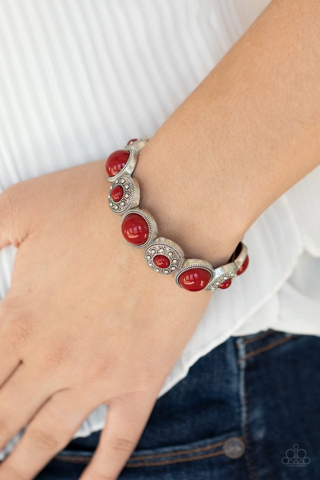 Garden Flair - Red - Paparazzi Bracelet Image