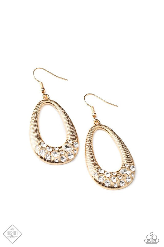 Better LUXE Next Time - Gold - Paparazzi Earring Image