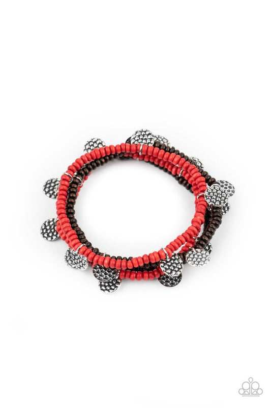 WOODnt Count It - Red - Paparazzi Bracelet Image