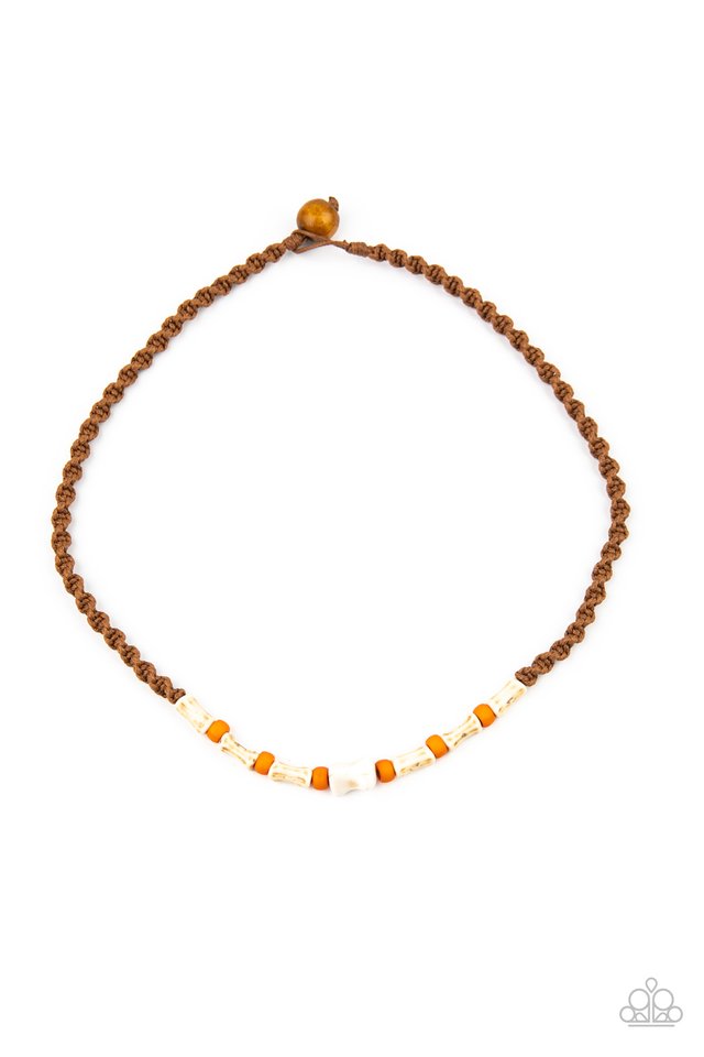 Beach Shark - Orange - Paparazzi Necklace Image