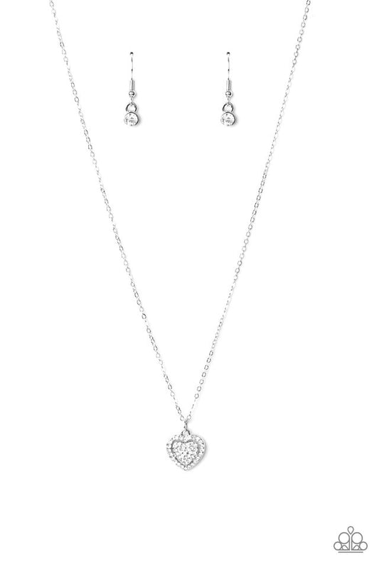 My Heart Goes Out To You - White - Paparazzi Necklace Image