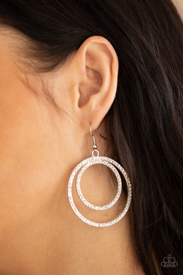 Radiating Refinement - White - Paparazzi Earring Image