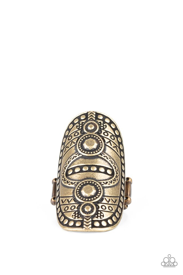 Tiki Trail - Brass - Paparazzi Ring Image