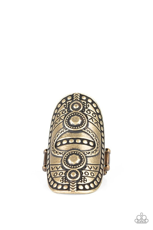 Tiki Trail - Brass - Paparazzi Ring Image