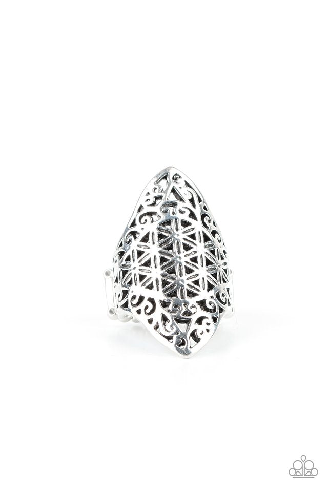 FRILL Ride - Silver - Paparazzi Ring Image