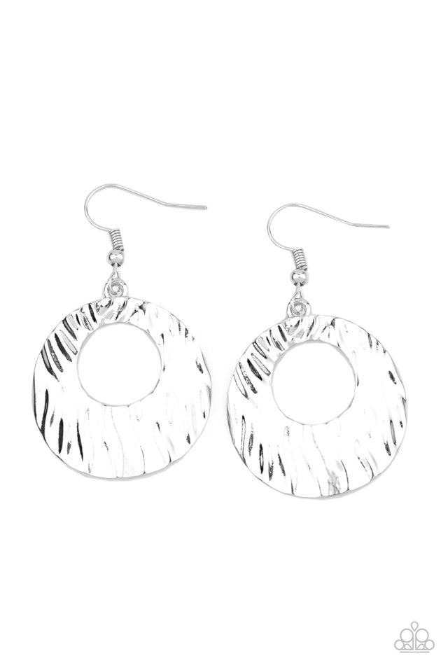 Warped Perceptions - Silver - Paparazzi Earring Image
