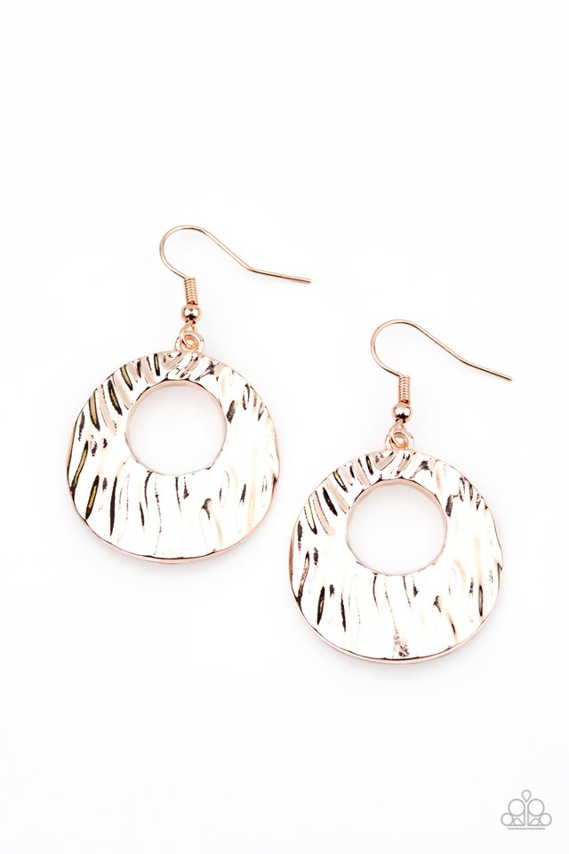 Warped Perceptions - Rose Gold - Paparazzi Earring Image