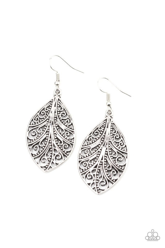 One VINE Day - Silver - Paparazzi Earring Image