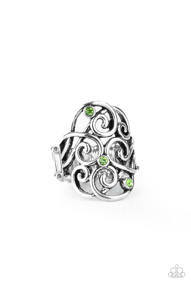 FRILL Out! - Green - Paparazzi Ring Image