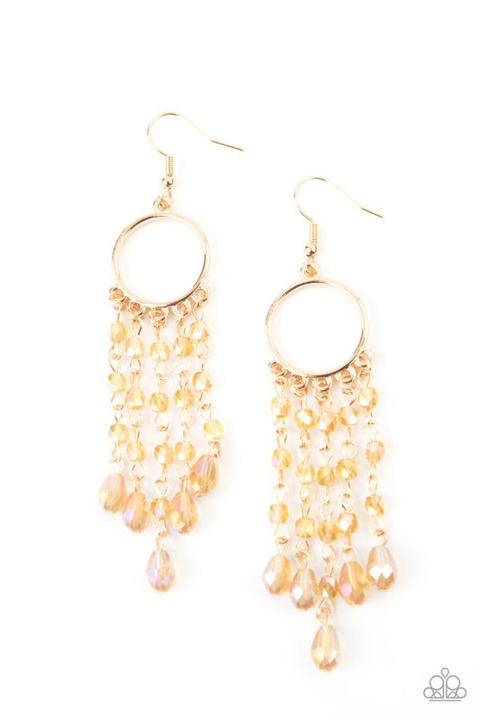 Dazzling Delicious - Gold - Paparazzi Earring Image