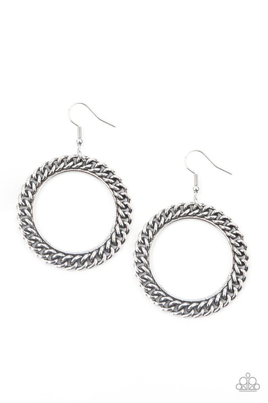 Above The RIMS - Silver - Paparazzi Earring Image
