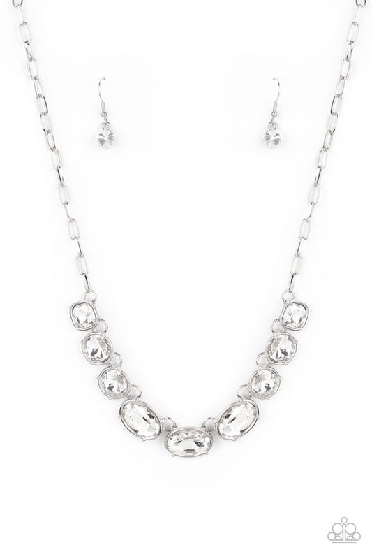 Gorgeously Glacial - White - Paparazzi Necklace Image