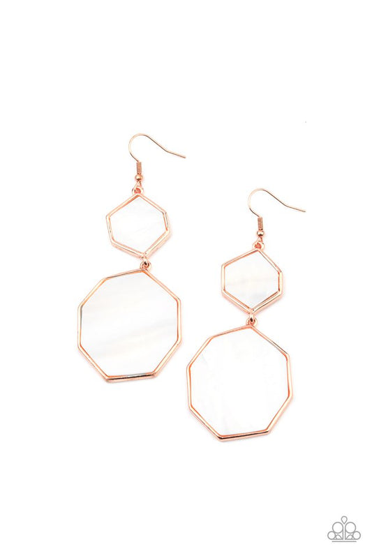 Vacation Glow - Copper - Paparazzi Earring Image