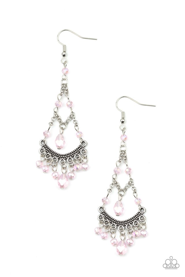 First In SHINE - Pink - Paparazzi Earring Image