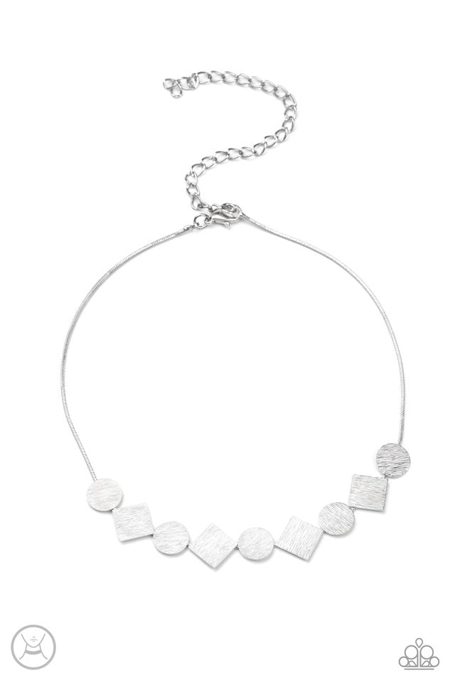 Dont Get Bent Out Of Shape - Silver - Paparazzi Necklace Image