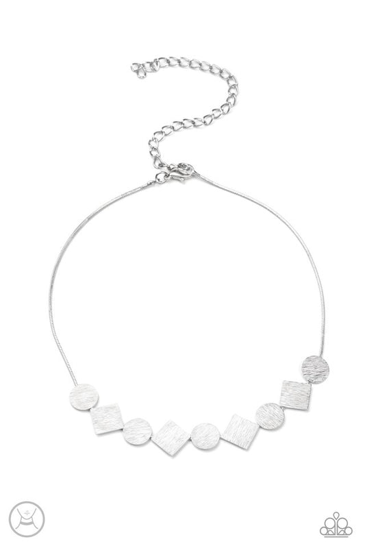 Dont Get Bent Out Of Shape - Silver - Paparazzi Necklace Image