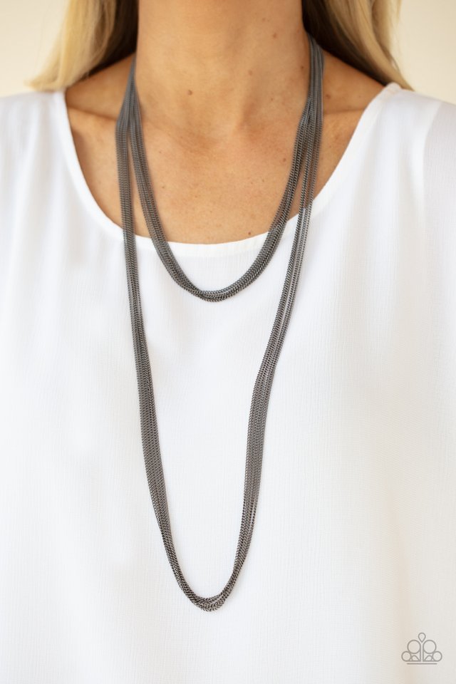 Save Your TIERS - Black - Paparazzi Necklace Image