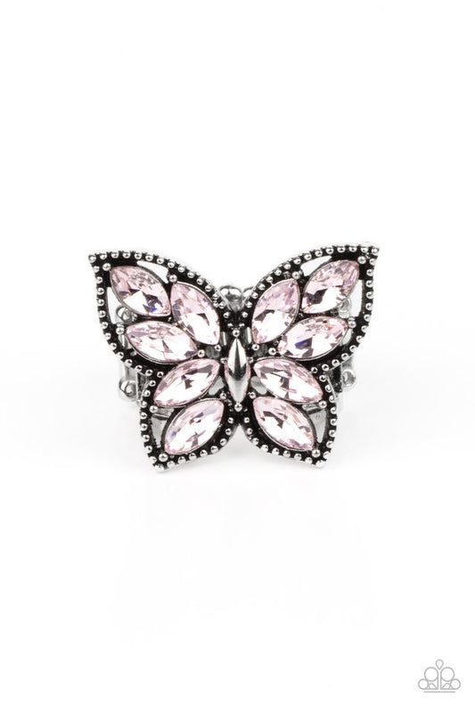 Fluttering Fashionista - Pink - Paparazzi Ring Image
