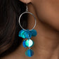 Holographic Hype - Blue - Paparazzi Earring Image