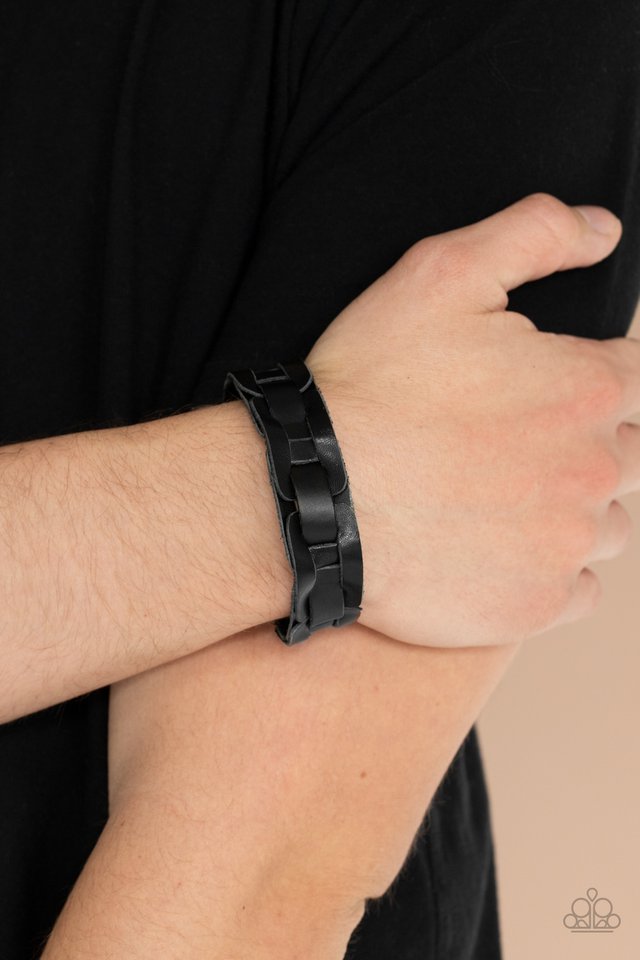Garage Band Grunge - Black - Paparazzi Bracelet Image