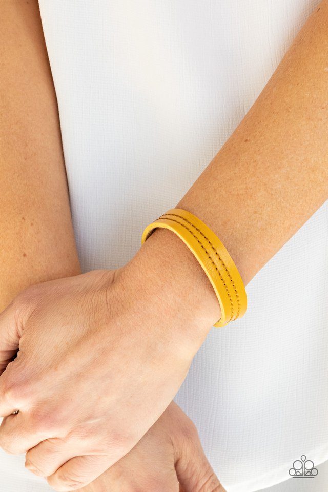 Life is WANDER-ful - Yellow - Paparazzi Bracelet Image