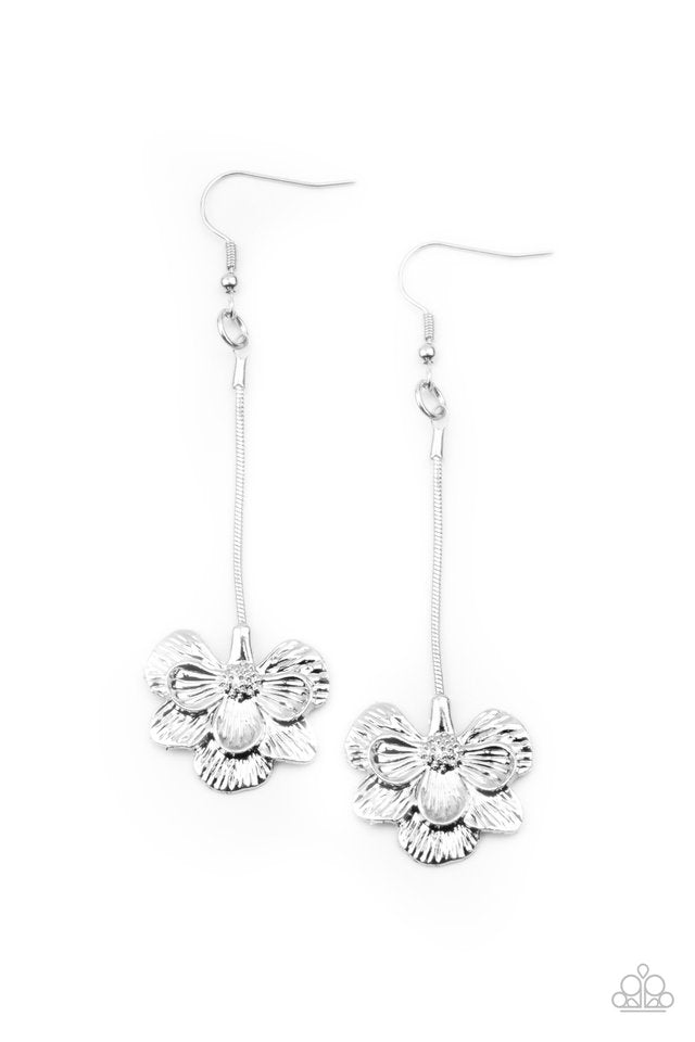 Opulently Orchid - Silver - Paparazzi Earring Image