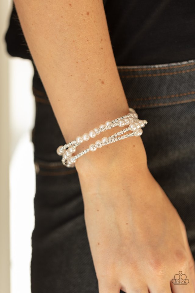 Hollywood Hospitality - White - Paparazzi Bracelet Image
