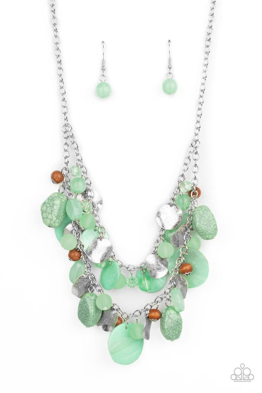 Spring Goddess - Green - Paparazzi Necklace Image