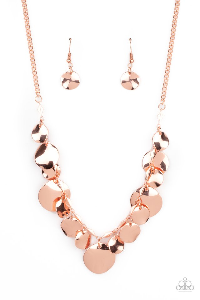 GLISTEN Closely - Copper - Paparazzi Necklace Image