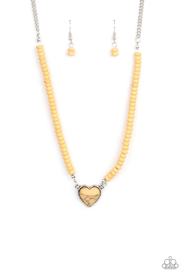 Country Sweetheart - Yellow - Paparazzi Necklace Image