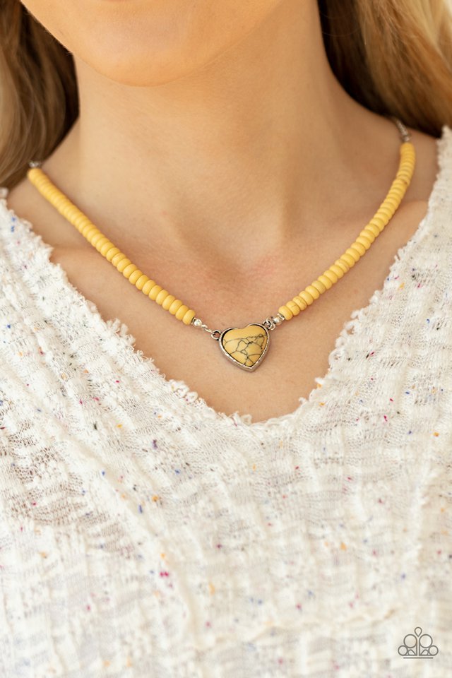 Country Sweetheart - Yellow - Paparazzi Necklace Image