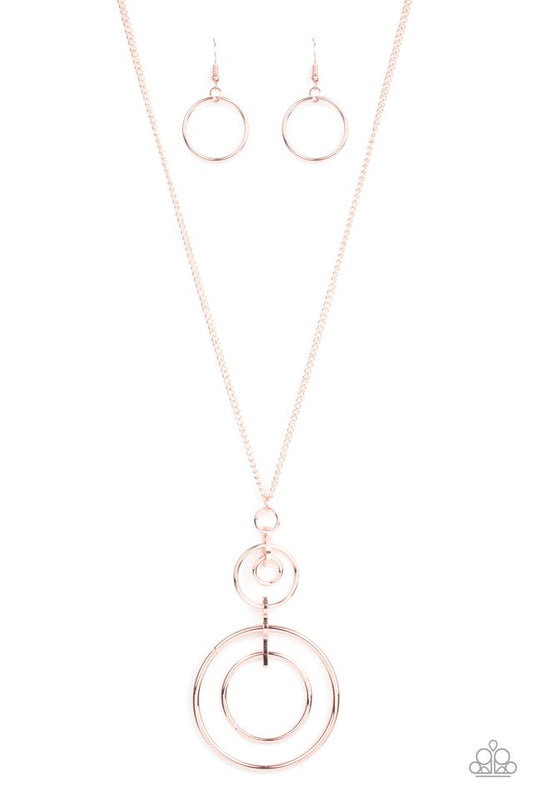 The Inner Workings - Rose Gold - Paparazzi Necklace Image
