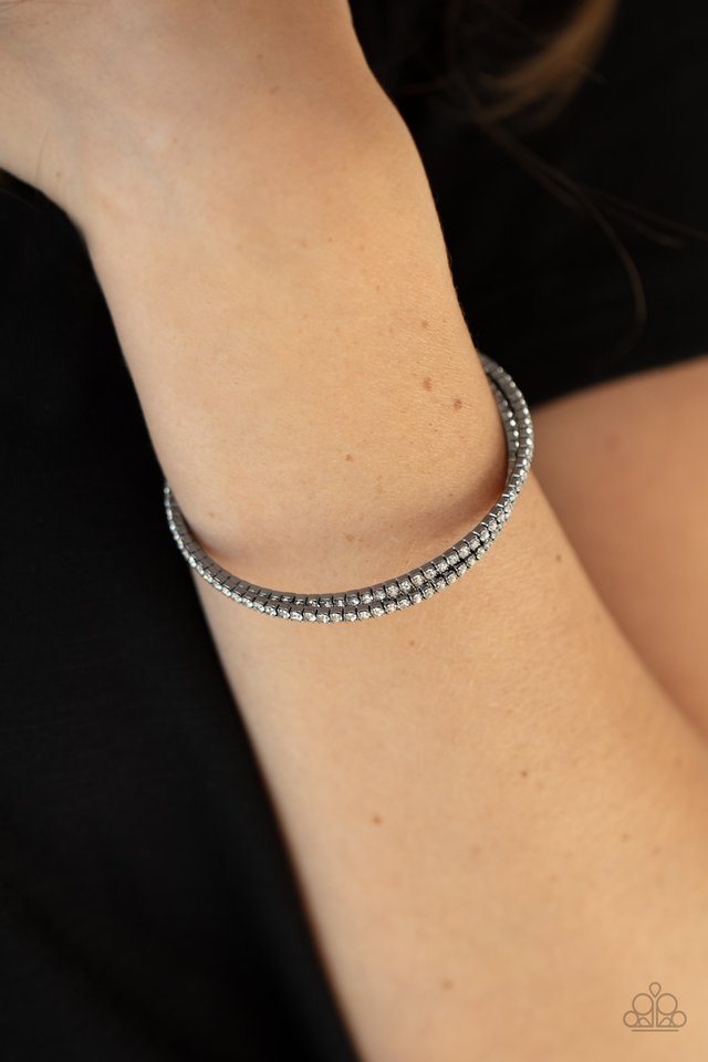 Iridescently Intertwined - Black - Paparazzi Bracelet Image