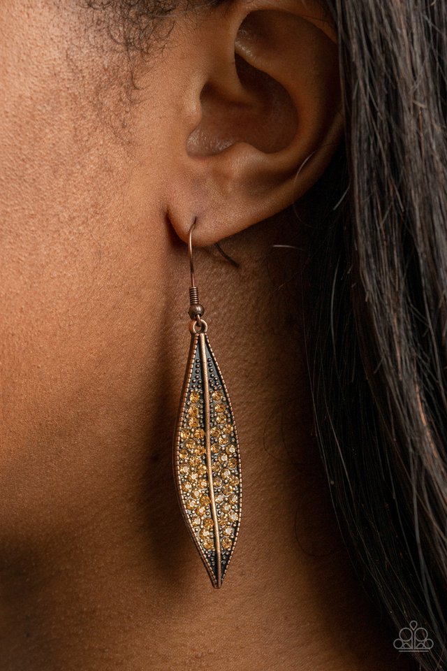 Hearty Harvest - Copper - Paparazzi Earring Image