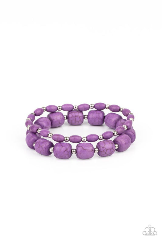 Colorfully Country - Purple - Paparazzi Bracelet Image