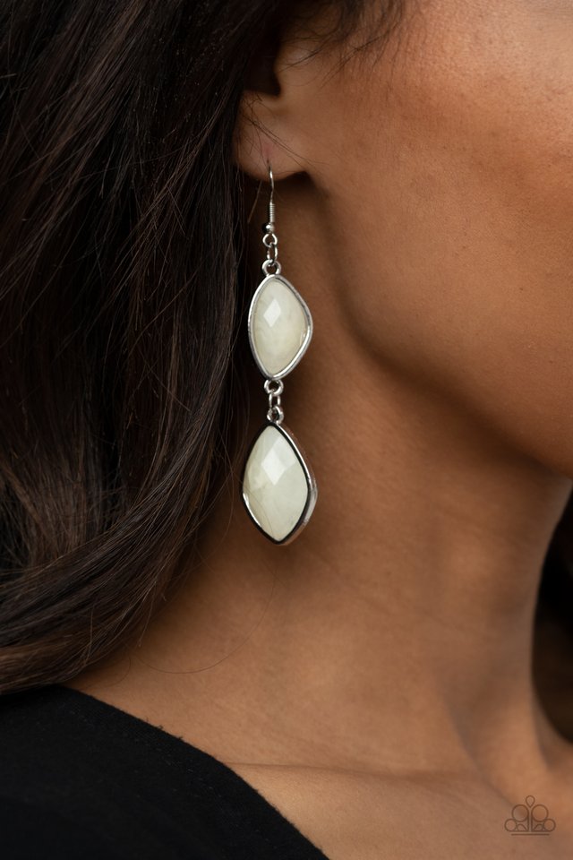 The Oracle Has Spoken - White - Paparazzi Earring Image