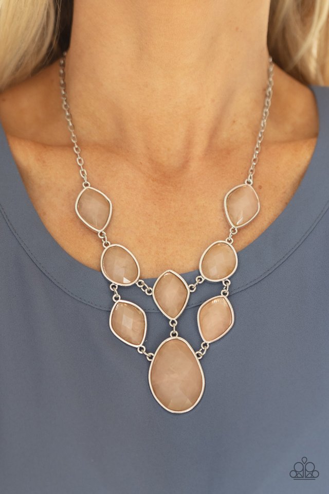 Opulently Oracle - Brown - Paparazzi Necklace Image