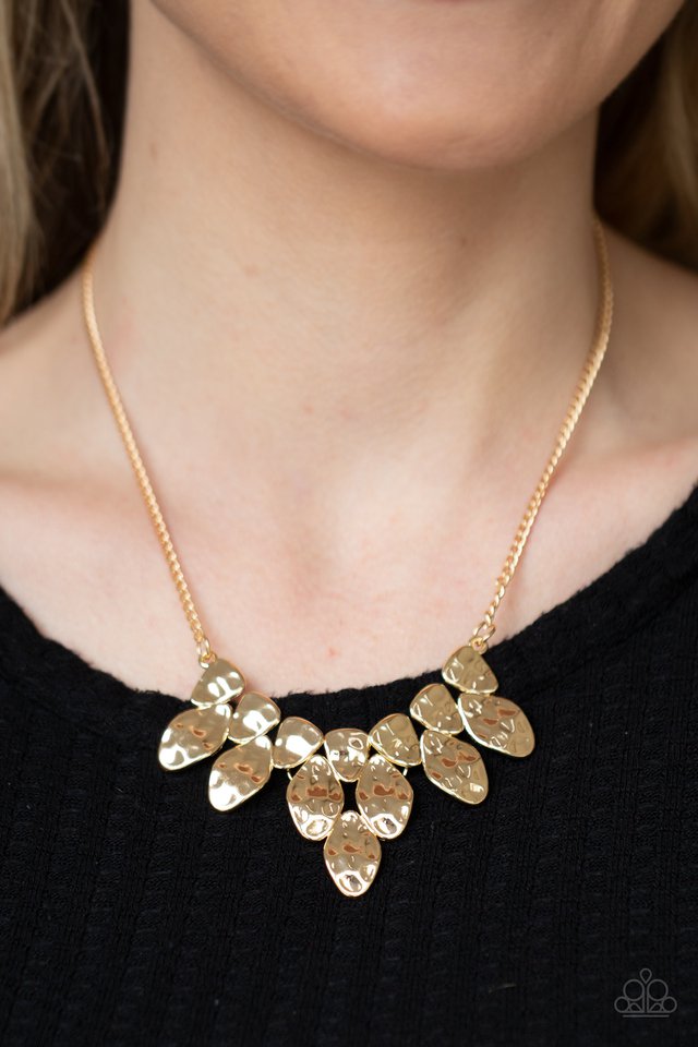 Rustic Smolder - Gold - Paparazzi Necklace Image