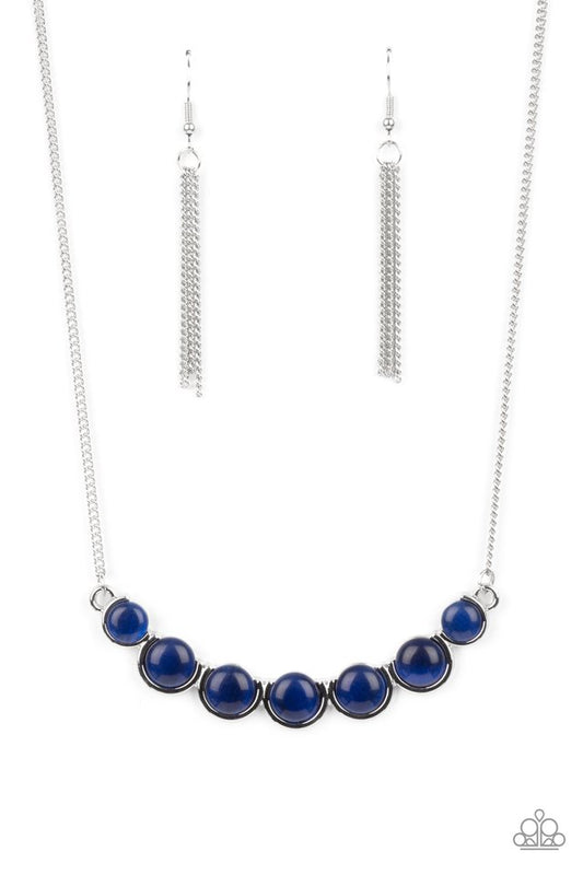 Serenely Scalloped - Blue - Paparazzi Necklace Image