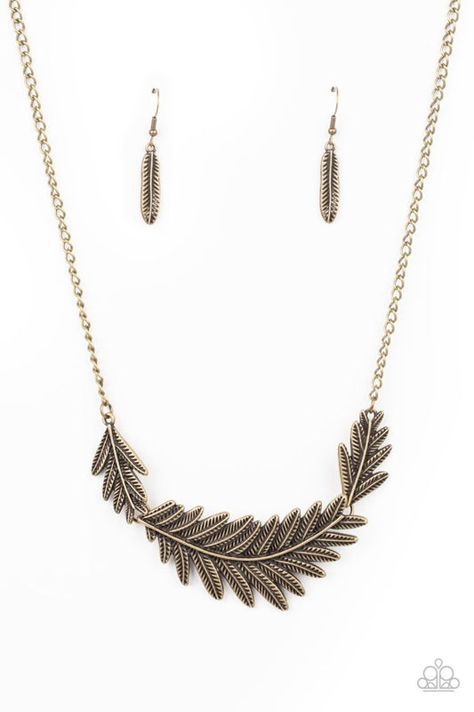 Queen of the QUILL - Brass - Paparazzi Necklace Image